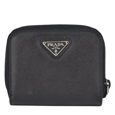 Vintage M522A Saffiano Zip Wallet in Black (Nero) 